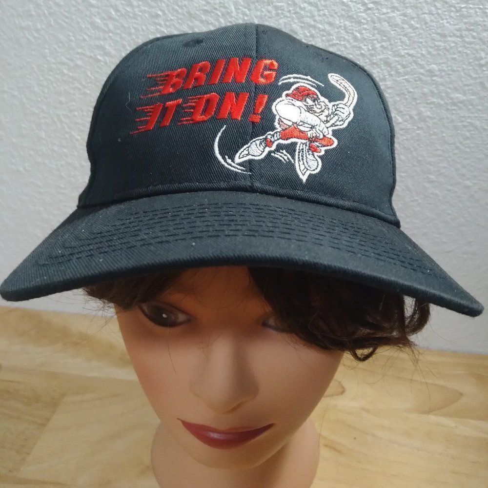 Vintage Drew Pearson Taz Bring It On Hockey Snap Back Hat